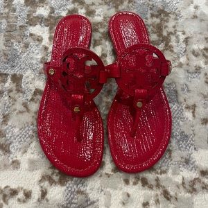 Tory Burch Miller Sandal Patent leather- Red, size 8.5